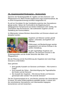Zusammenarbeit Seniorenheim Kindergarten